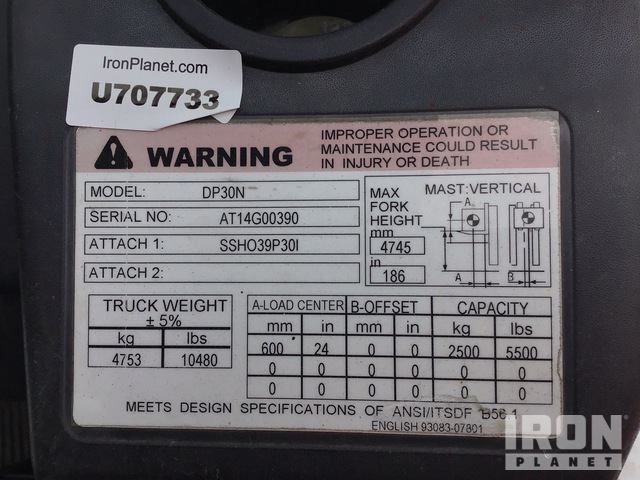 MONTACARGAS 2017 CATERPILLAR DP30N