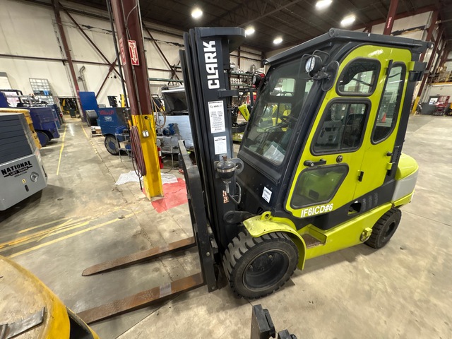 2017 (unverified) Clark C30D 5450 lb Pneumatic Tire Forklift