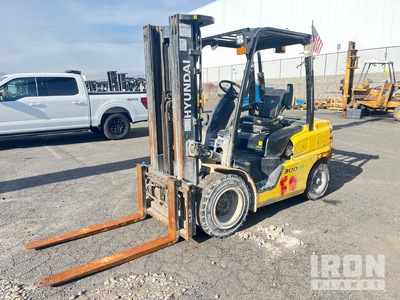 2018 Hyundai 30D-9 5890 lb Cushion Tire 6k capacity diesel pneumatic forklift, ss Forklift