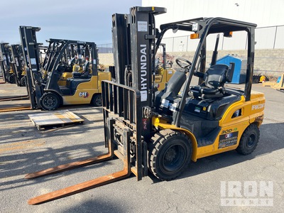 2018 Hyundai 30D-9 5890 lb Pneumatic Tire 6k capacity diesel pneumatic forklift, ss Forklift