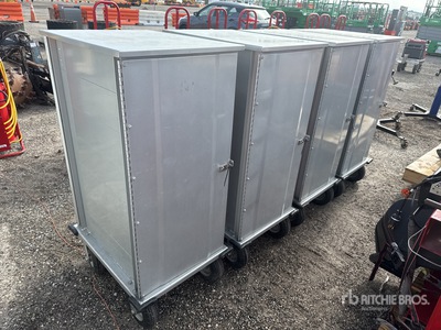 Quantity of (4) 2015 Giles Manufacturing Aluminum Rolling Cabinets 2 ft 9 in Tool Cabinet