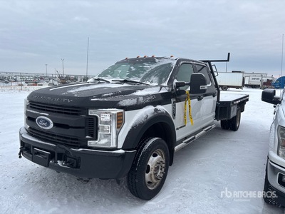2019 Ford F-550 XL 4x4 Crew Cab Flatbed Truck (Inoperable)
