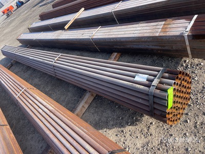 Quantity of (61) 1 7/8 in OD Blk Schedule 40 x 21 ft Steel Tubo (Unused)