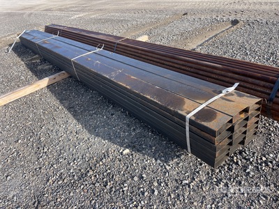 Quantity of (18) 2 in x 6 in Rectangle Blk 14 Gauge x 20 ft Steel Tubing Varios. Industrial (Unused)