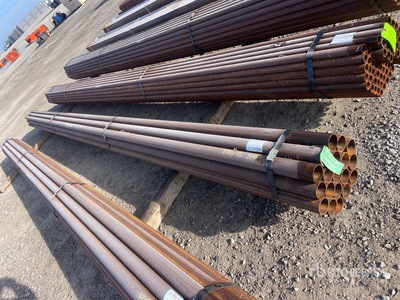Quantity of (19) 2 7/8 in OD Blk Schedule 40 ft x 21 ft Steel Rohr