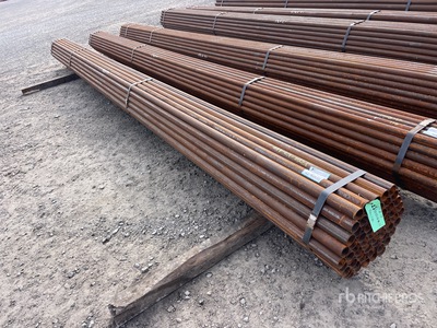 Quantity of (61) 1 7/8 in OD Blk Schedule 40 x 21 ft Steel Tubo (Unused)