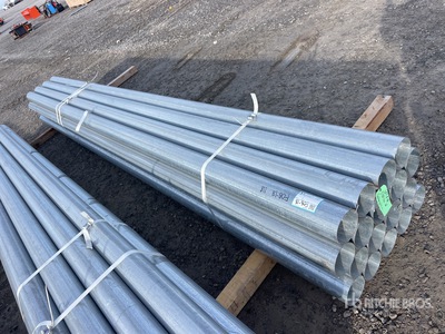 Quantity of (18) 5 in OD 14 Gauge Galvanized x 16 ft Tubing Varios. Industrial (Unused)