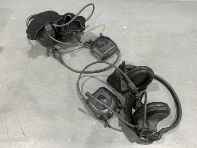 (2) Racal Acoustics RA5000/1/6400 Headsets (2) Racal Acoustics RA5000/1/6400 Headsets