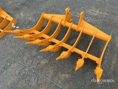 GIYI 1220 mm Excavator Rake - Fits Cat 307 (Unused)