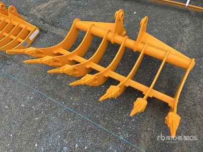 GIYI 1220 mm Excavator Rake - Fits Cat 307 (Unused)