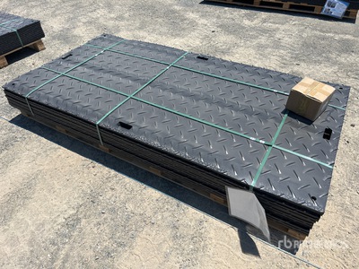 Quantity of (12) SKLP 1200 mm x 2400 mm Polyethylene Ground Protection Mats Varios, tienda, almacen, consumidor (Unused)