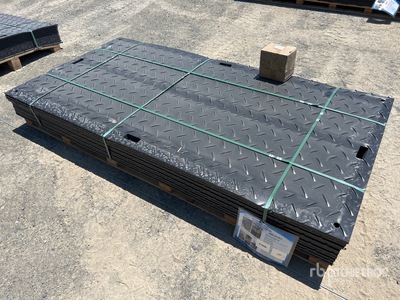 Quantity of (12) SKLP 1200 mm x 2400 mm Polyethylene Ground Protection Mats Varios, tienda, almacen, consumidor (Unused)