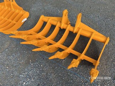 GIYI 1220 mm Excavator Rake - Fits Cat 307 (Unused)
