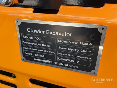 2026 VICSEC VC30C Mini Excavator (Unused)