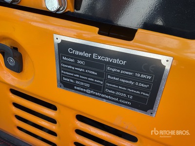 2026 VICSEC VC30C Mini Excavator (Unused)