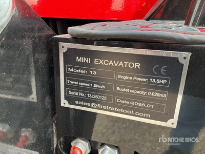 2026 VICSEC VC13 Mini Excavator (Unused)