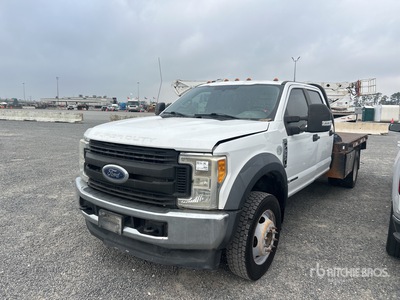 2019 Ford F-550 XL 4x4 Crew Cab Flatbed Truck (Inoperable)