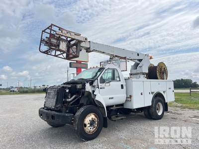 Altec AP40 33 ft on 2001 Ford F-650 XL 4x2 Cable Placer Bucket Truck