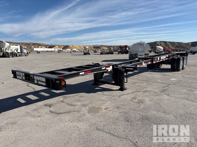 2024 Hyundai Chassis 40 ft T/A Lead Gooseneck Extendable Retractable Container Trailer