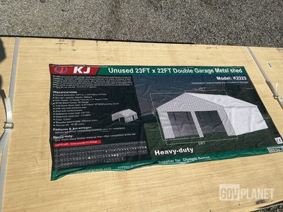 KJ K2223 Double Garage Metal Shed - Unused