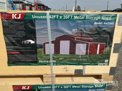 KJ K4230G Metal Storage Shed - Unused
