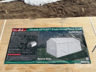 KJ K1220 Single Garage Metal Shed - Unused