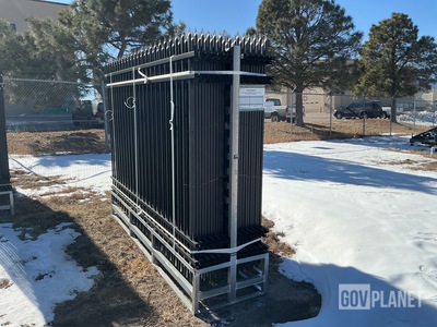 (24) Pieces of KJ Powder Coated Steel Fence w/(25) Post Connectors - Unused