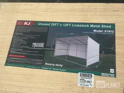KJ K1912 Livestock Metal Shed - Unused