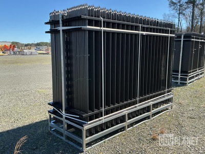 (30) Pieces of Galvanized Steel Garden/Public Space Fence w/(31) Post Connectors