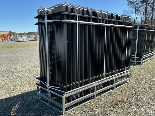 (30) Pieces of Galvanized Steel Garden/Public Space Fence w/(31) Post Connectors