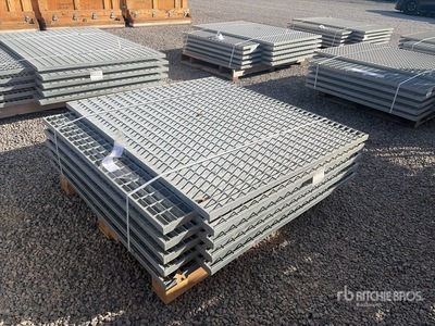 Quantity of (10) 1 ½ in x 42 in x 48 in Hot Dipped Galvanized Grate