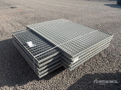 Quantity of (10) 1 ½ in x 42 in x 56 in Hot Dipped Galvanized Grate