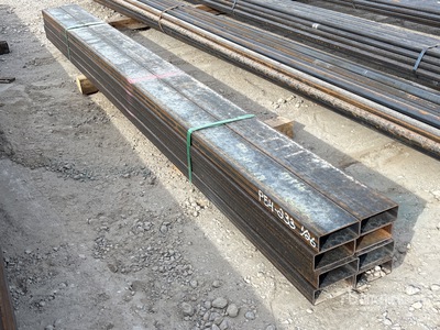 Quantity of (8) 2025 Kit Containers 2 in x 5 in x 10 ft 7 in Rectangle Tubing