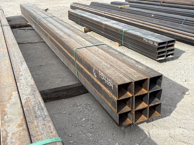 Quantity of (9) 2025 Kit Containers 4 in x 4 in x 20 ft Square Tubing