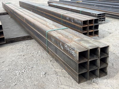 Quantity of (9) 2025 Kit Containers 4 in x 4 in x 24 ft Square Tubing