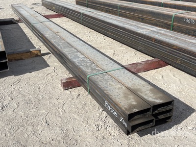 Quantity of (6) 2025 Kit Containers 2 in x 6 in x 20 ft Rectangle Tubing