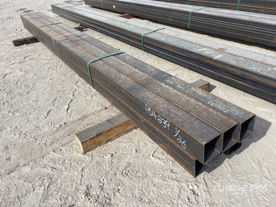 Quantity of (6) 2025 Kit Containers 4 in x 4 in x 12 ft 6 in Square Tubing