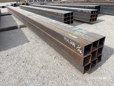 Quantity of (9) 2025 Kit Containers 4 in x 4 in x 27 ft Square Tubing