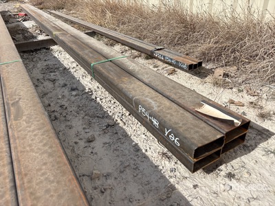 Quantity of (4) 2025 Kit Containers 2 in x 5 in x 24 ft 6 in Rectangle Tubing