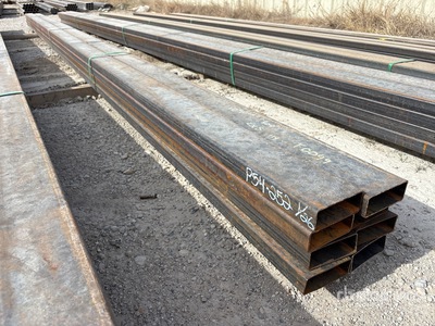 Quantity of (8) 2025 Kit Containers 2 in x 5 in x 25 ft Rectangle Tubing