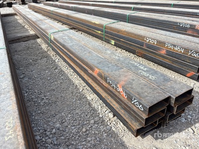 Quantity of (8) 2025 Kit Containers 2 in x 5 in x 25 ft Rectangle Tubing