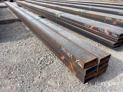 Quantity of (8) 2025 Kit Containers 2 in x 5 in x 25 ft Rectangle Tubing