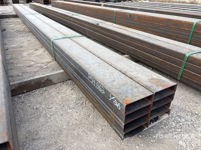 Quantity of (8) 2025 Kit Containers 2 in x 6 in x 20 ft Rectangle Tubing