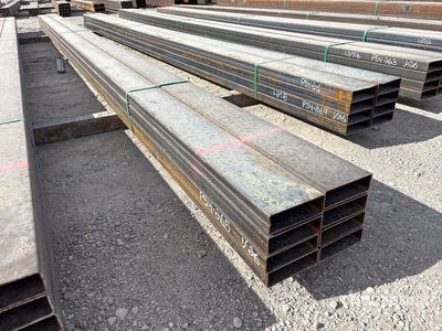 Quantity of (8) 2025 Kit Containers 2 in x 6 in x 24 ft Rectangle Tubing