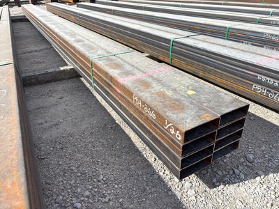 Quantity of (8) 2025 Kit Containers 2 in x 6 in x 24 ft Rectangle Tubing