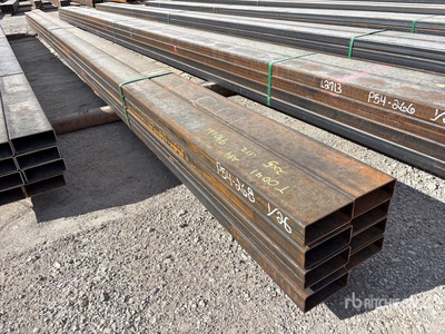 Quantity of (8) 2025 Kit Containers 2 in x 5 in x 24 ft Rectangle Tubing