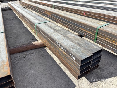 Quantity of (8) 2025 Kit Containers 2 in x 5 in x 19 ft Rectangle Tubing