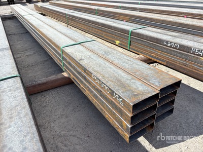 Quantity of (8) 2025 Kit Containers 2 in x 6 in x 20 ft Rectangle Tubing