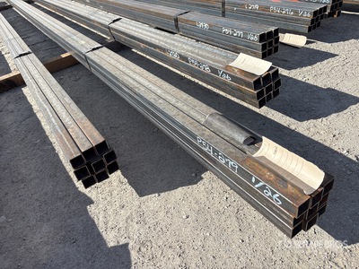 Quantity of (9) 2025 Kit Containers 1 1/2 in x 1 1/2 in x 24 ft Square Tubing