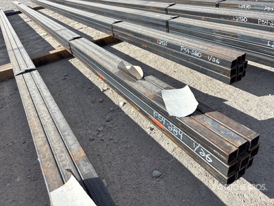 Quantity of (9) 2025 Kit Containers 1 1/2 in x 1 1/2 in x 24 ft Square Tubing